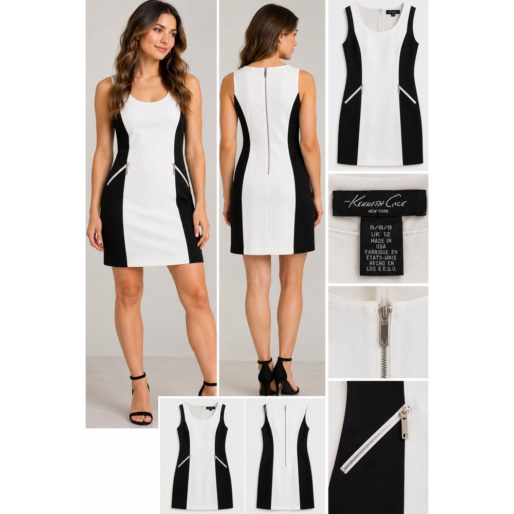 Kenneth Cole Sleeveless Sheath Dress with Zip Back, NWT